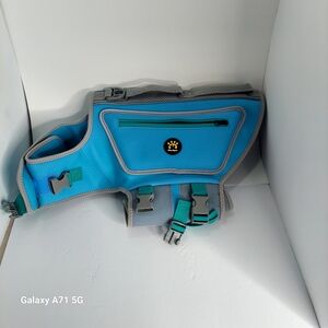 Blue and Gray Dog Harness